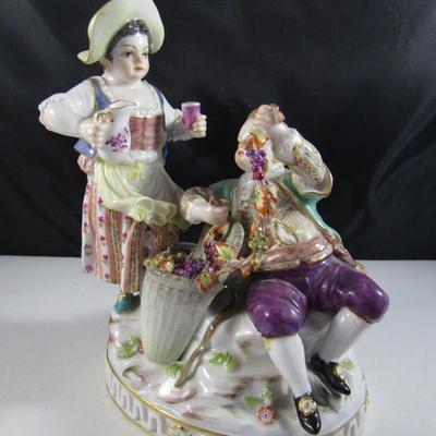 Meissen Hand Painted Porcelain Figurine- Approx 6 1/4