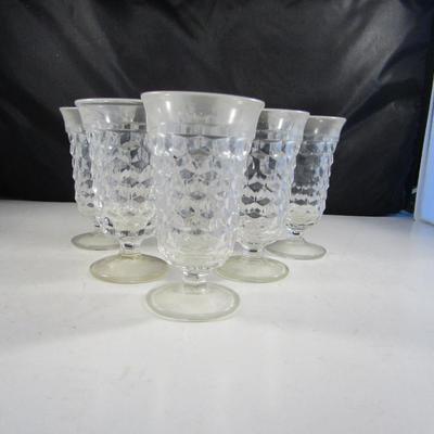 Vintage Fostoria American Cubist Iced Tea Glasses- Set of Six
