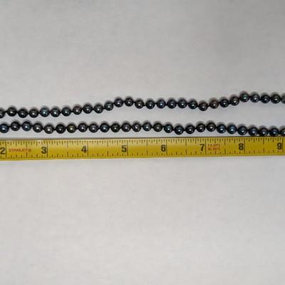 Black Pearl and 14K Necklace