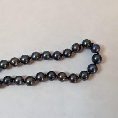 Black Pearl and 14K Necklace