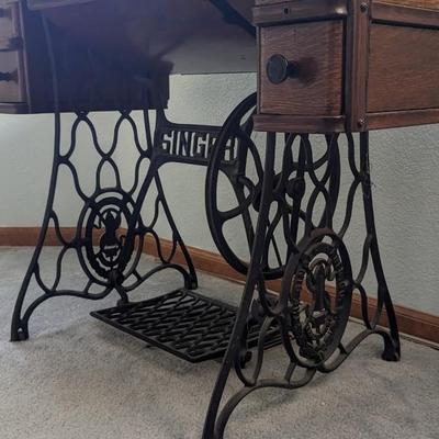 Antique Singer Sewing Table