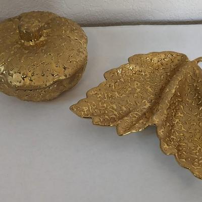 22KT Weeping Bright Gold and Platinum Rose Ceramic Pieces