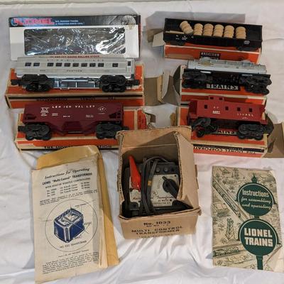 Lionel O Gauge Train Cars and Vintage Switch