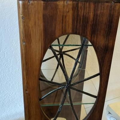 Antique Wood and Glass Tabletop Curio