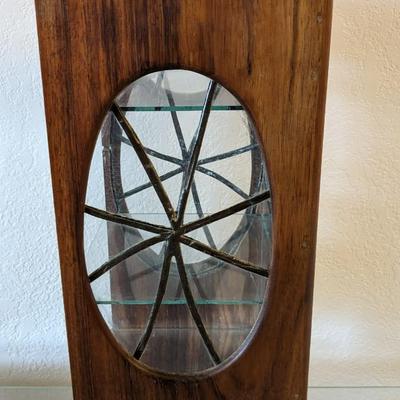 Antique Wood and Glass Tabletop Curio