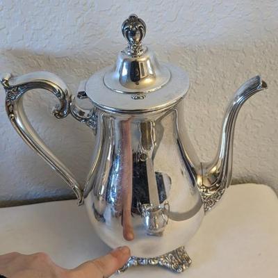 Silverplate Service and Weighted Silver Candle Stick Holders