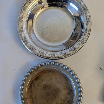 Silverplate Service and Weighted Silver Candle Stick Holders