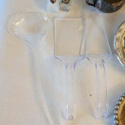 Silverplate Service and Weighted Silver Candle Stick Holders