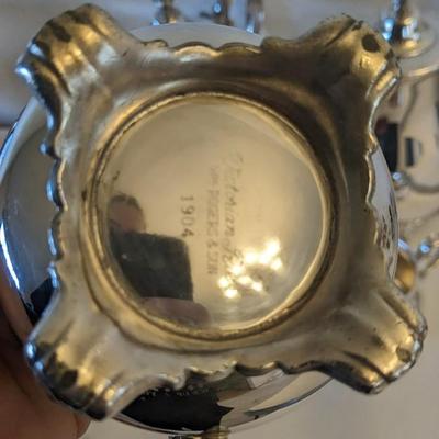 Silverplate Service and Weighted Silver Candle Stick Holders