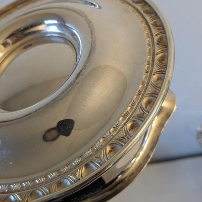 Silverplate Service and Weighted Silver Candle Stick Holders