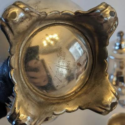 Silverplate Service and Weighted Silver Candle Stick Holders
