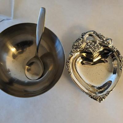 Silverplate Service and Weighted Silver Candle Stick Holders