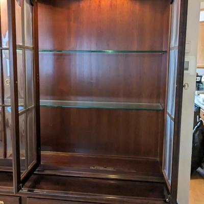 Cherry China Convex Glass Hutch