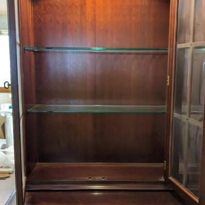 Cherry China Convex Glass Hutch