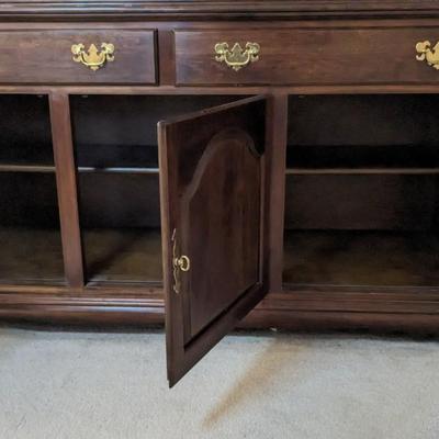 Cherry China Convex Glass Hutch