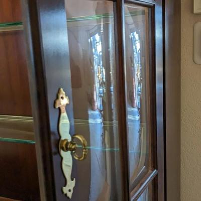 Cherry China Convex Glass Hutch