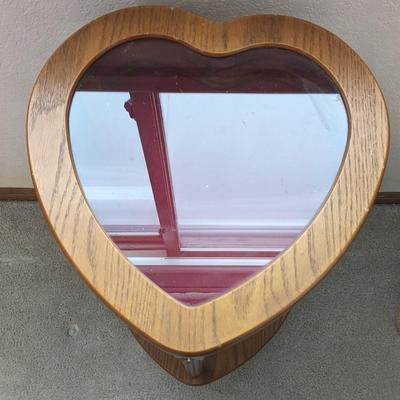 Display Top Heart Shaped Side Table