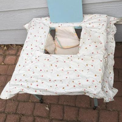 Vintage Babee Tenda Wood Frame Safety Chair and Tot Chair