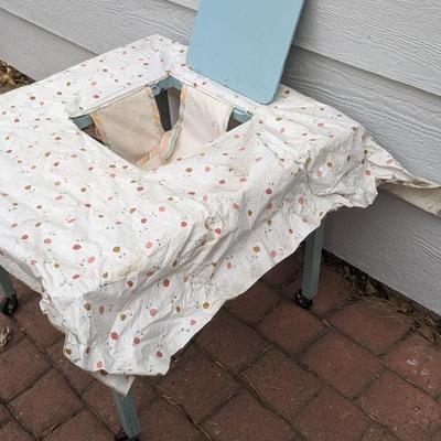 Vintage Babee Tenda Wood Frame Safety Chair and Tot Chair