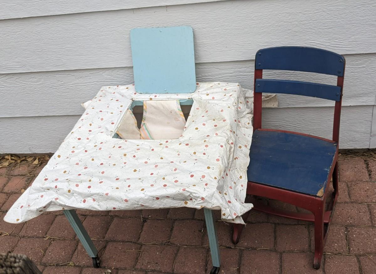 Vintage Babee Tenda Wood Frame Safety Chair And Tot Chair 5912