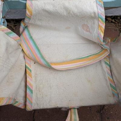 Vintage Babee Tenda Wood Frame Safety Chair and Tot Chair