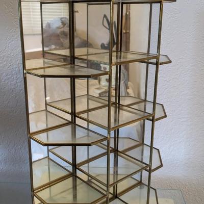 Brass and Glass Tabletop Curio