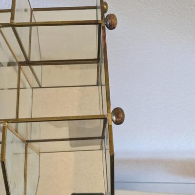 Brass and Glass Tabletop Curio