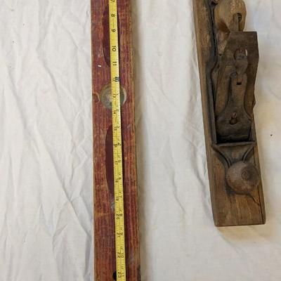 Antique Unmarked Wood Planes and Sands Wood Level