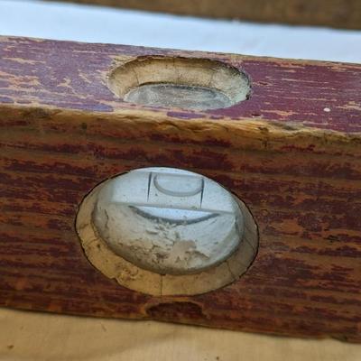 Antique Unmarked Wood Planes and Sands Wood Level