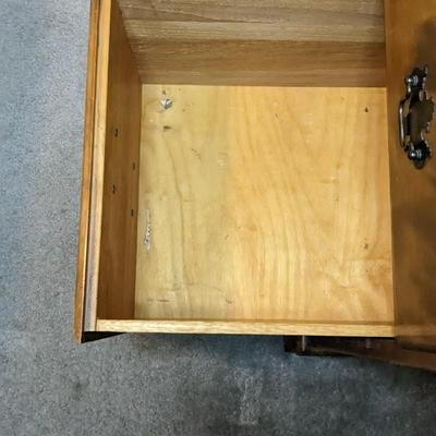 Ethan Allen Baumritter Side Table and Mated Desk