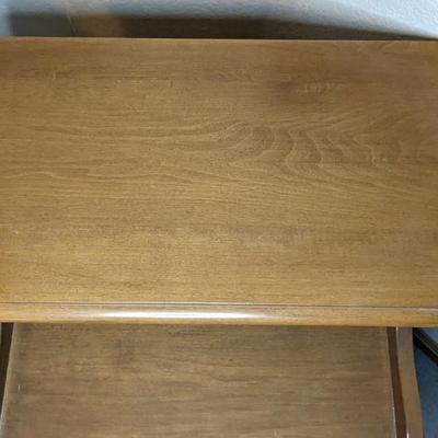 Ethan Allen Baumritter Side Table and Mated Desk