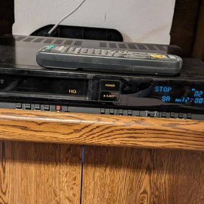 Sony Trinitron CRT TV, VCR, and Media Stand