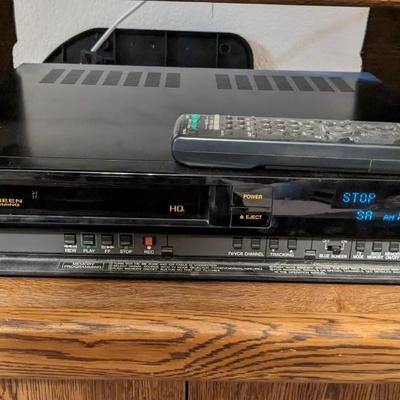 Sony Trinitron CRT TV, VCR, and Media Stand