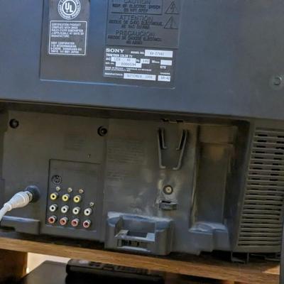 Sony Trinitron CRT TV, VCR, and Media Stand