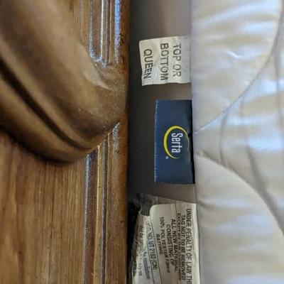 Queen Size Bed with Vintage Headboard