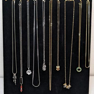 Silver and Gold Tone Necklaces