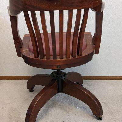 BL Marble Co Leather Seat Bankers/Lawyers Chair