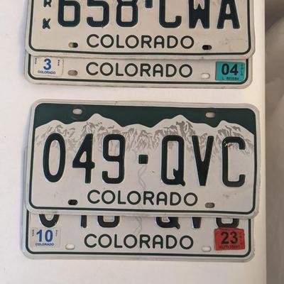 Vintage Colorado License Plates