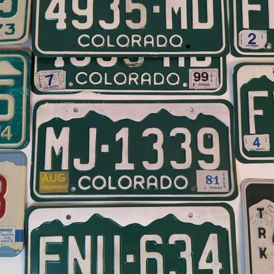 Vintage Colorado License Plates