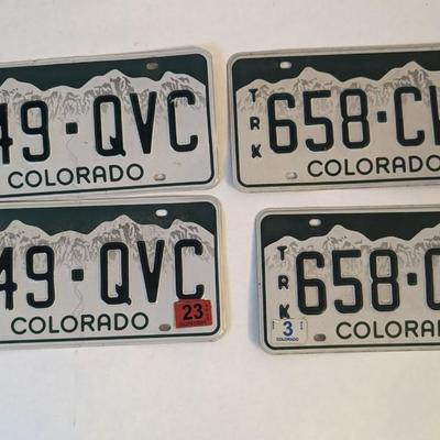Vintage Colorado License Plates