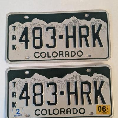 Vintage Colorado License Plates