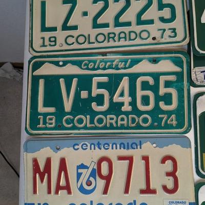 Vintage Colorado License Plates