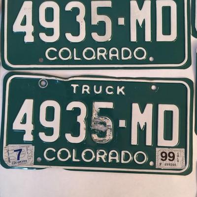 Vintage Colorado License Plates