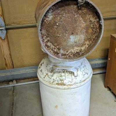 Foremost and Blue Valley Milk Churns