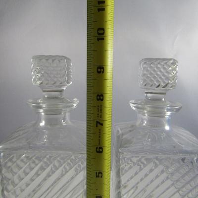 Pair of Old Mr. Boston Beverage Decanters with Stoppers