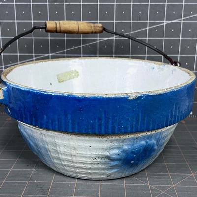 Antique Stoneware Bowl with Handle