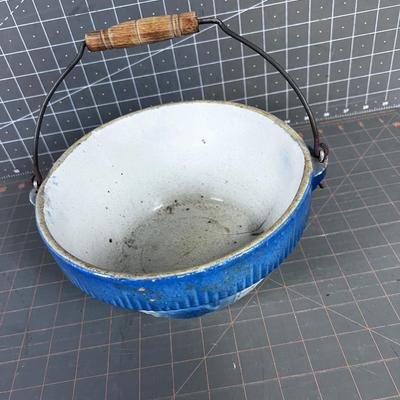 Antique Stoneware Bowl with Handle