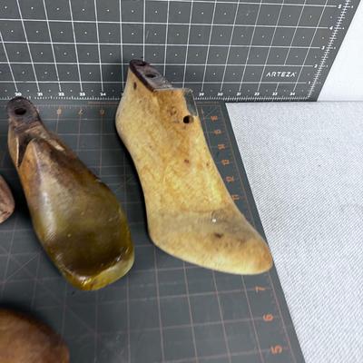 Collection of Shoe Forms All Wood - Antique 