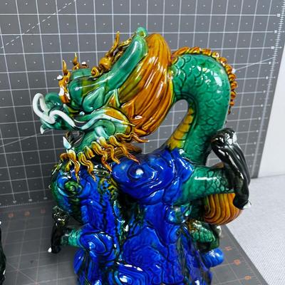 (2) Ceramic Dragons 
