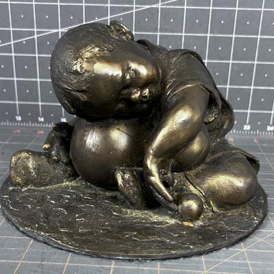 Bronze Sculpture Child with Ball, By Monte Mayor no 4 in 1999